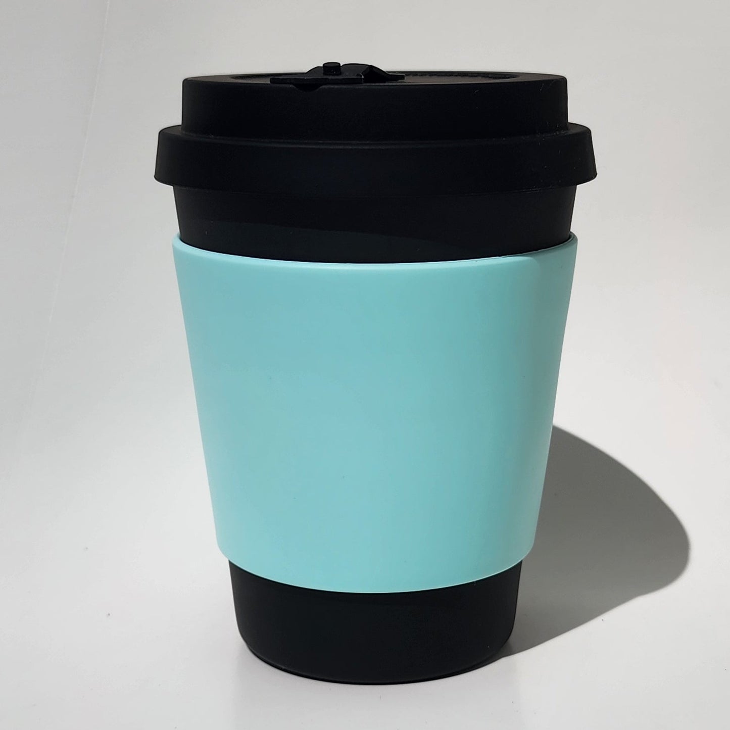 12oz Black Bamboo Reusable Cup_side view