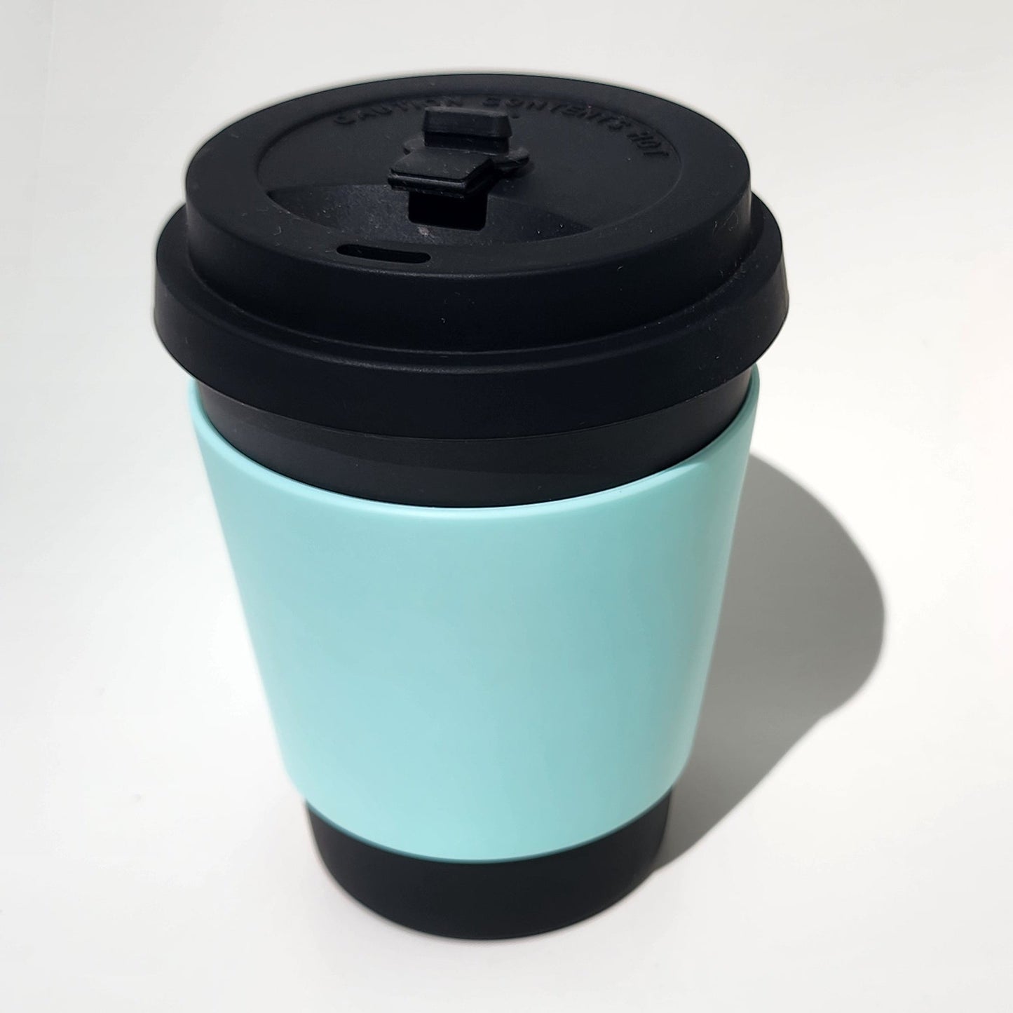 12oz Black Bamboo Reusable Cup_top angle2