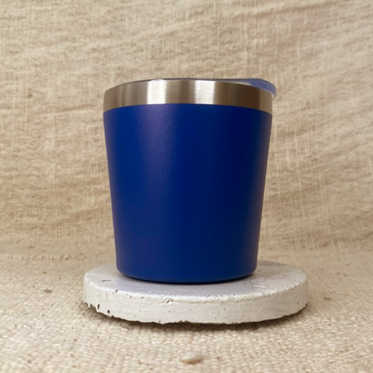 8oz Navy Insulated Stainless Steel Reusable Coffee Cup (260ml)