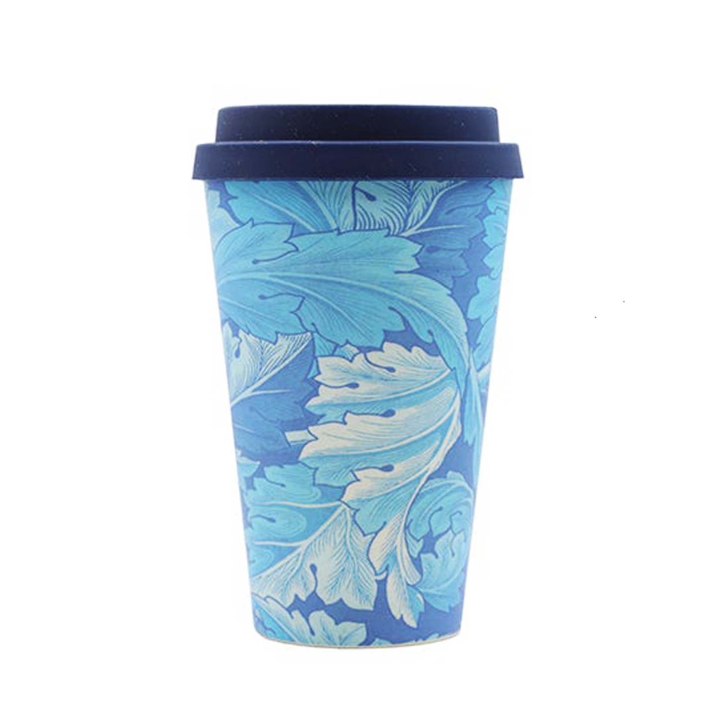 14oz Acanthus Large Bamboo Reusable Cup and Blue Coffee Cuff