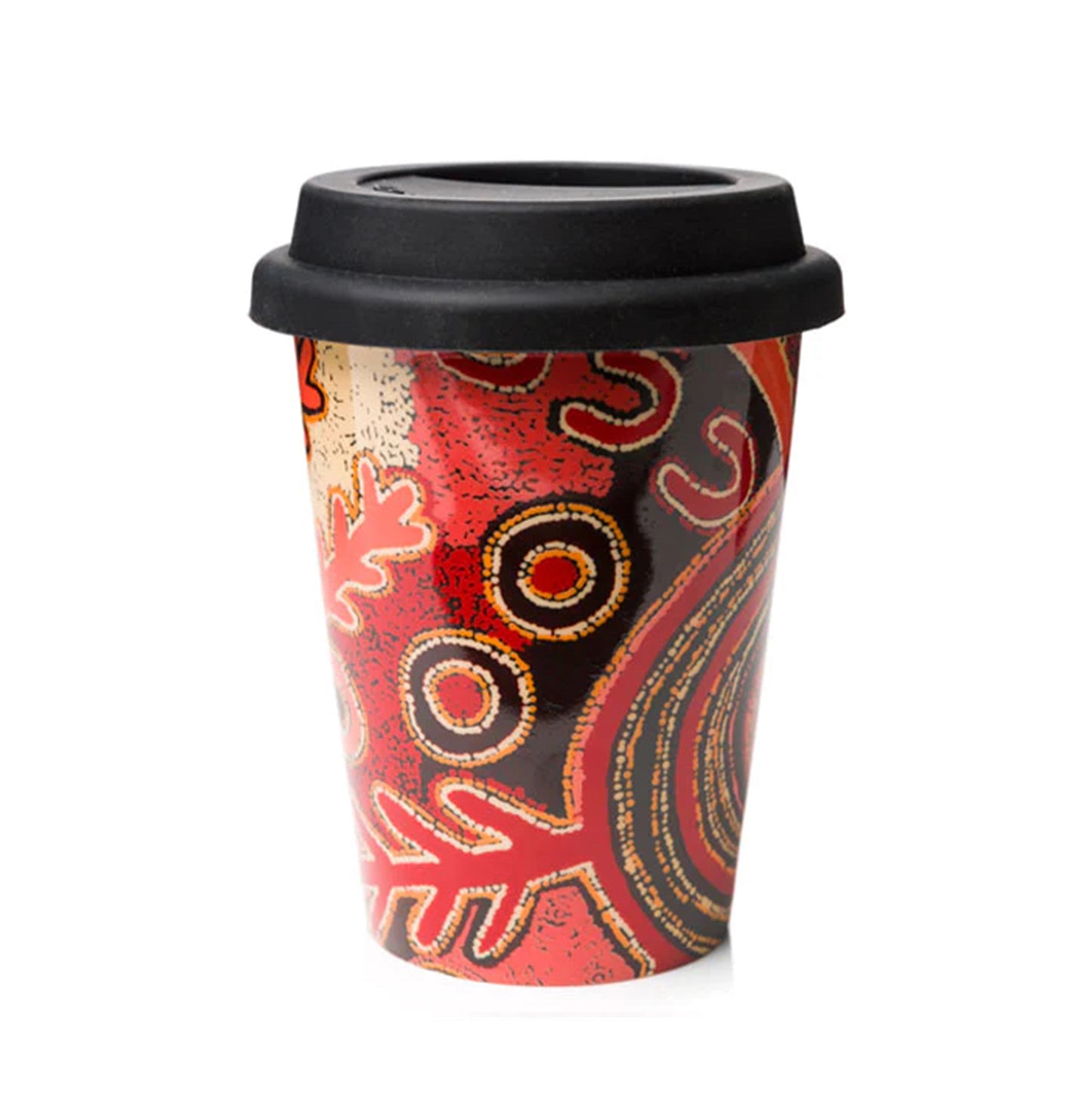 Double insulated porcelain Theo Hudson art mug with coffee order