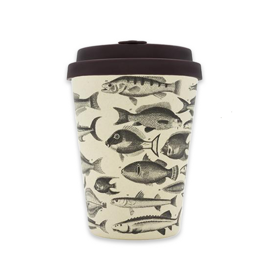 Toolondo Fishman Bamboo Cup and Sleeve for Coffee