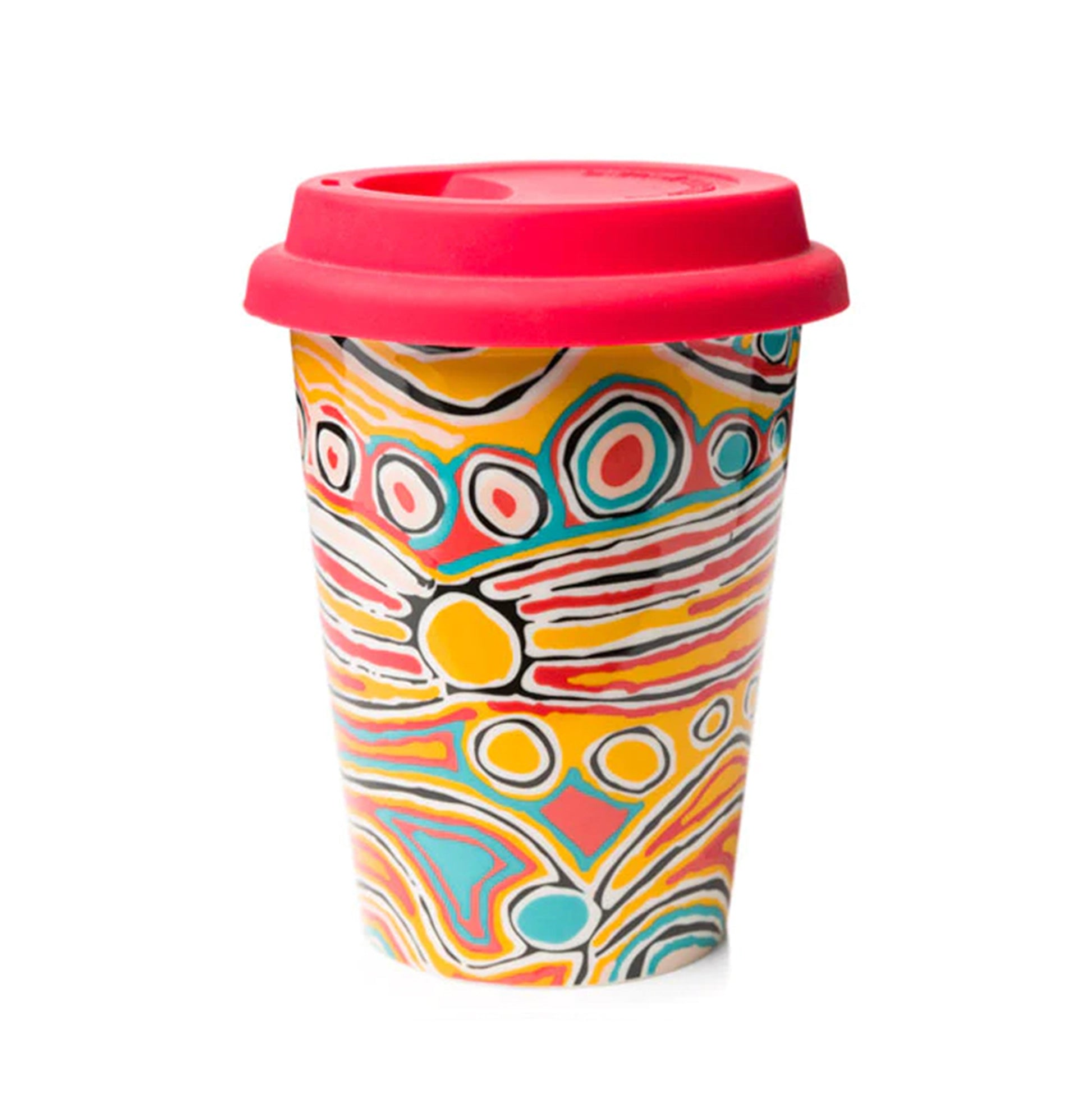 pretty keep cup in indigenous design