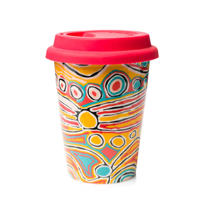 pretty keep cup in indigenous design