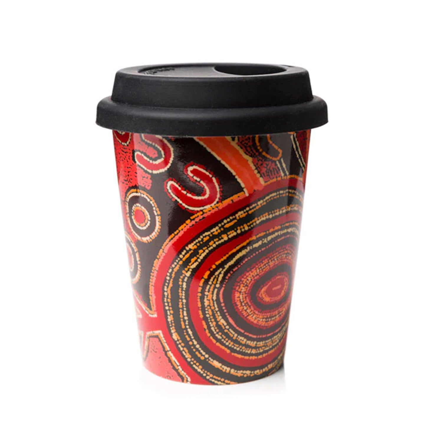 Double insulated porcelain Theo Hudson art mug with coffee order