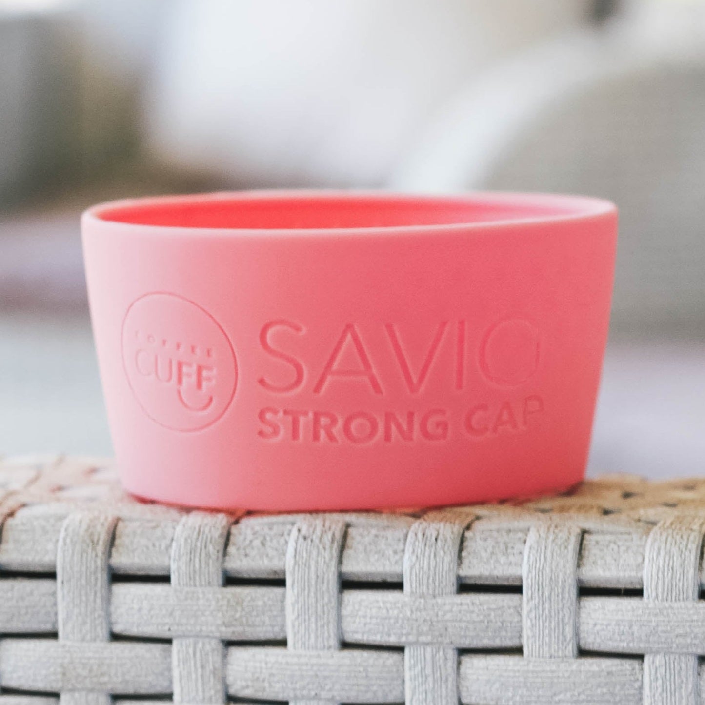 Reusable mosaic coffee cup and personalised coffee sleeve