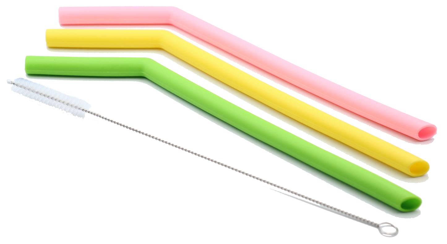 Jumbo Silicone 3 Light Straw Set