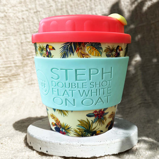 8oz Toucan Coffee Cup & Small Mint Cuff
