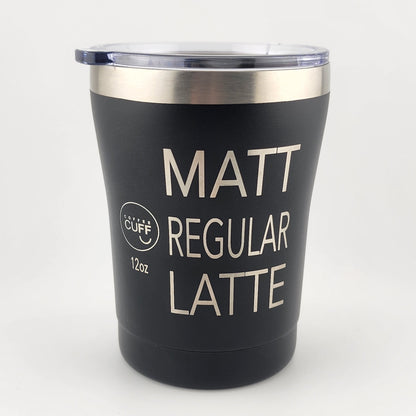 12oz_Black_Stainless_Tumbler_Engraved_Matt_Latte