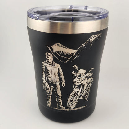 12oz_Black_Stainless_Tumbler_Engraved_Matt_Motorbike