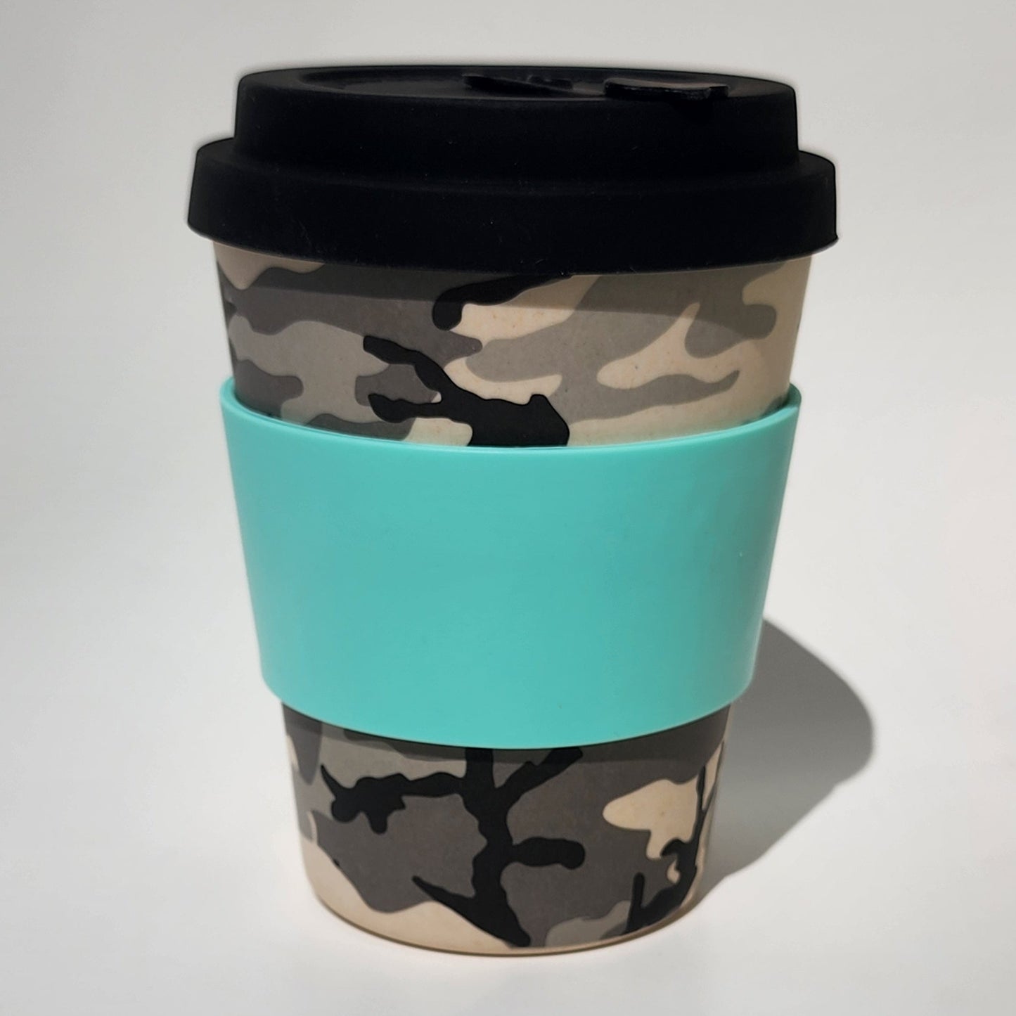 12oz Cacciatore White Camouflage Bamboo Reusable Cup_side