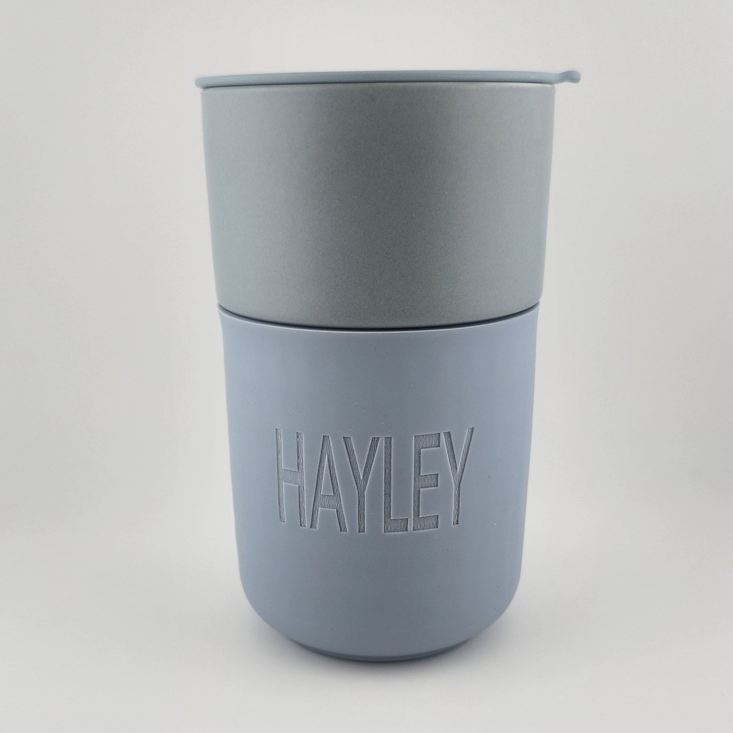12oz Ceramic Travel Mug & Silicone Sleeve - Cloudy Blue