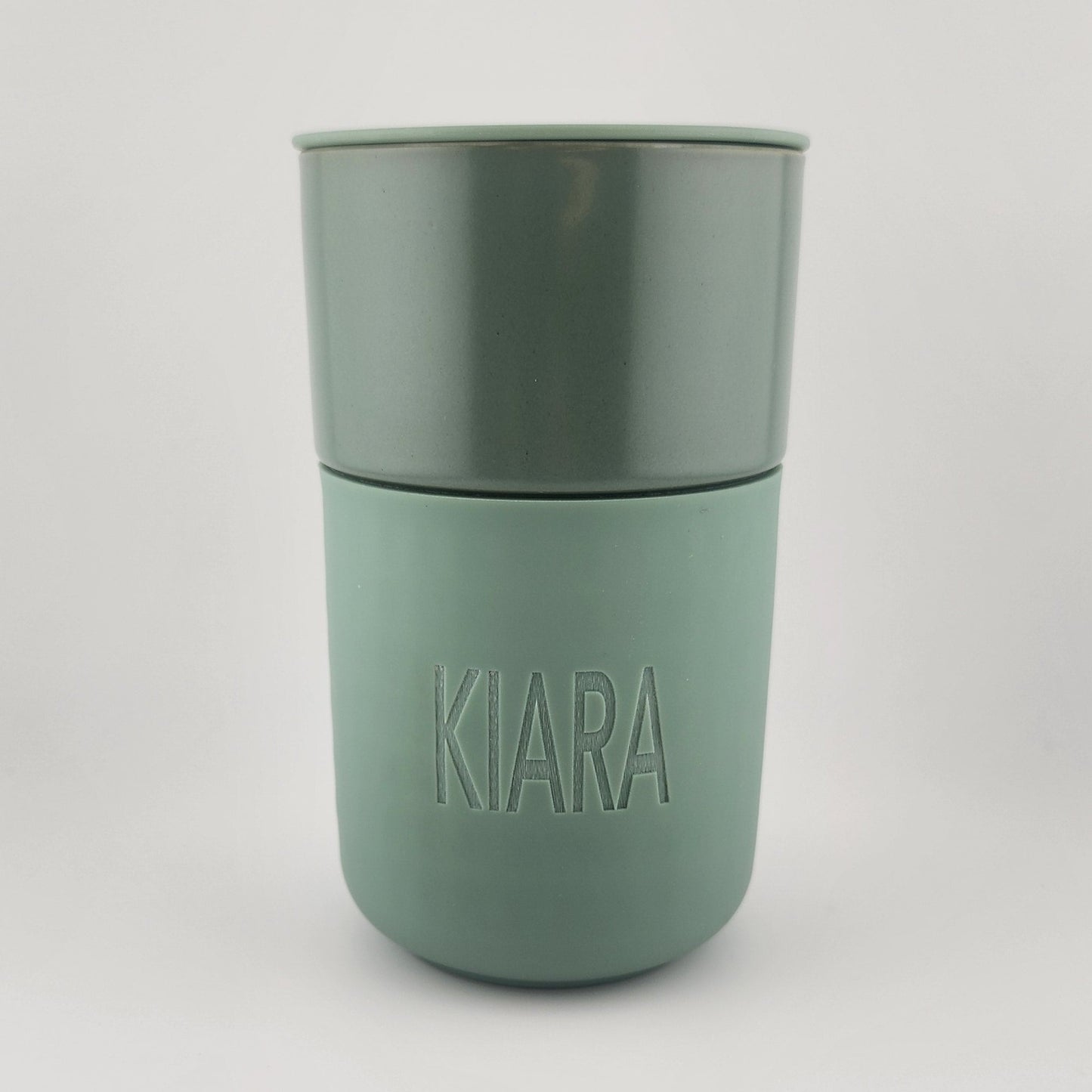 12oz Ceramic Travel Mug & Silicone Sleeve - Sage Green
