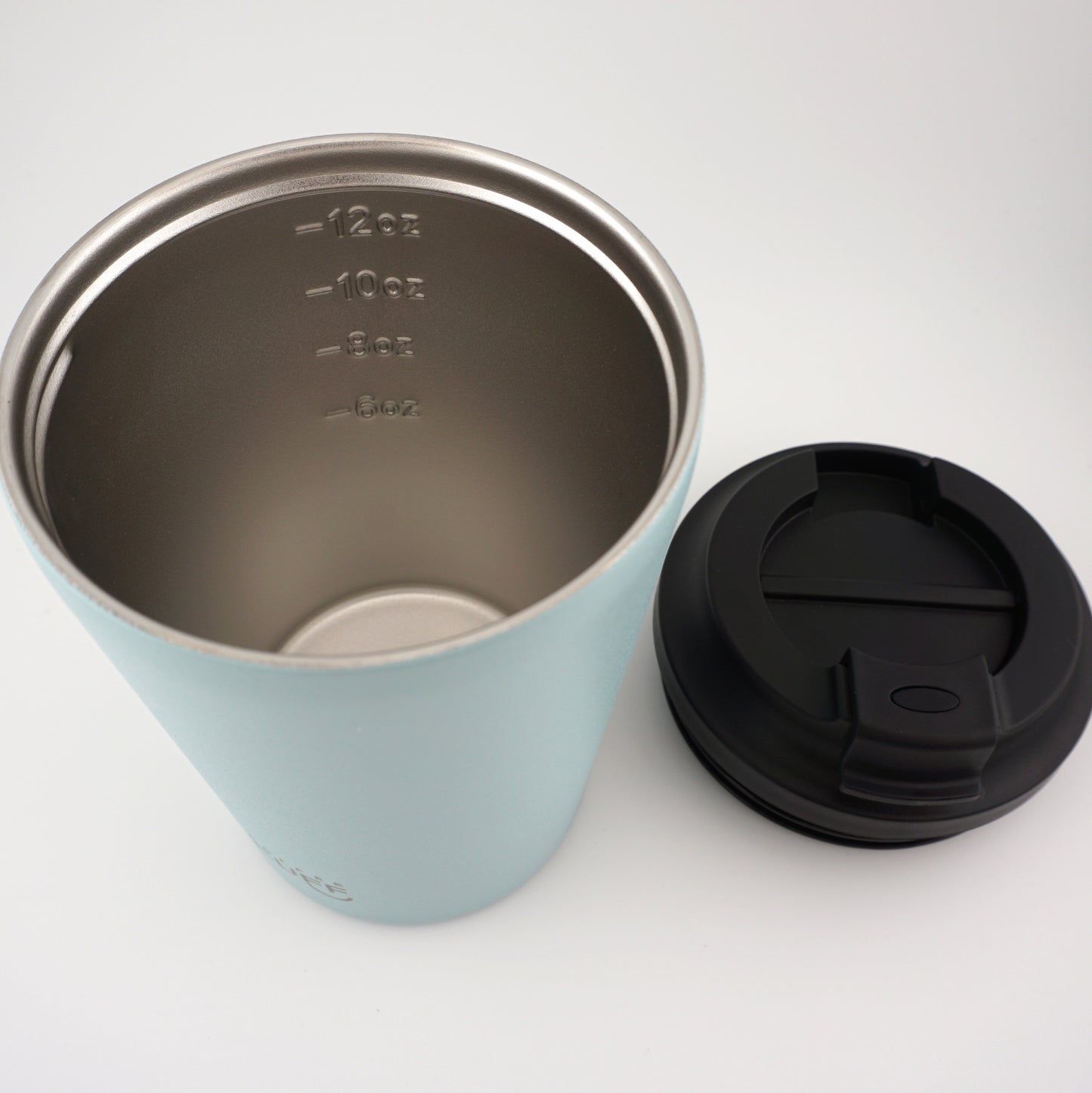 12oz_Stainless_Coffee_Cup_Sea_Foam_Blue_Inside_Markings