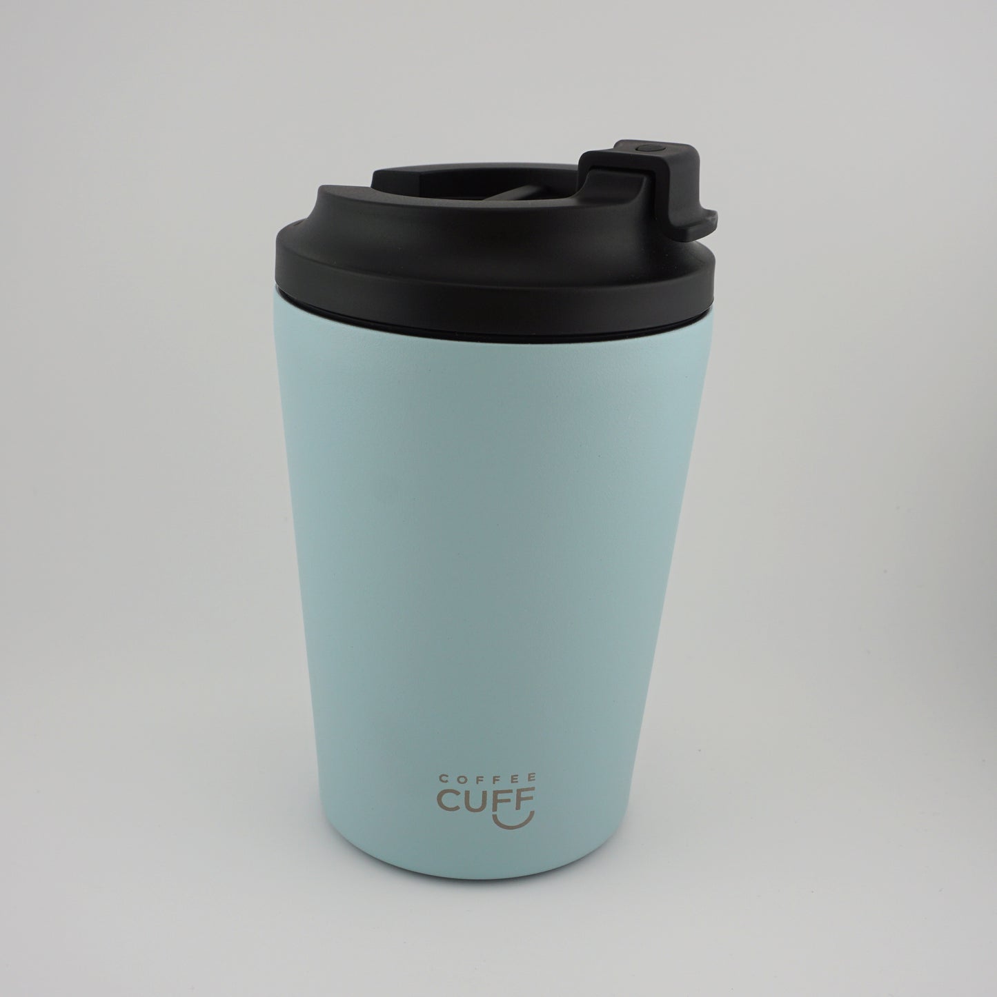 12oz_Stainless_Coffee_Cup_Sea_Foam_Blue_Side_View