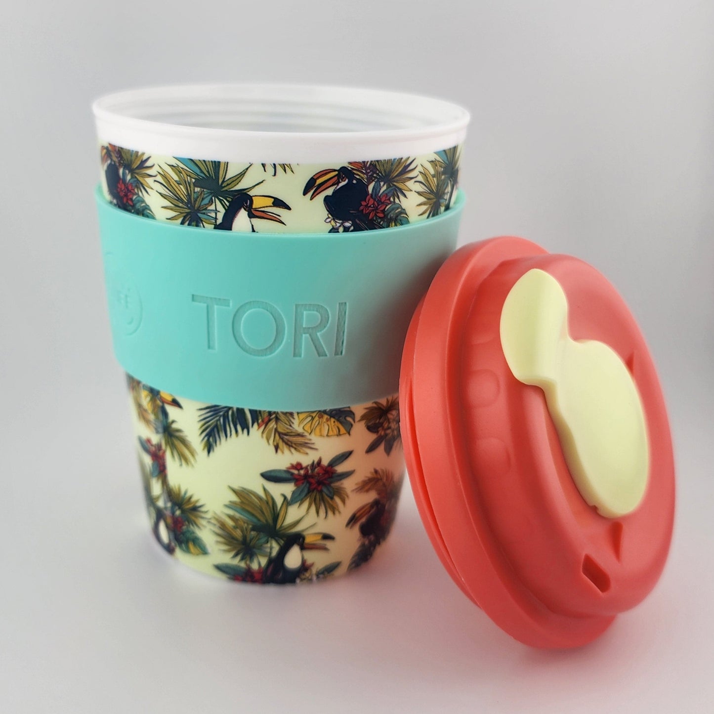 12oz Toucan Coffee Cup - Mint2