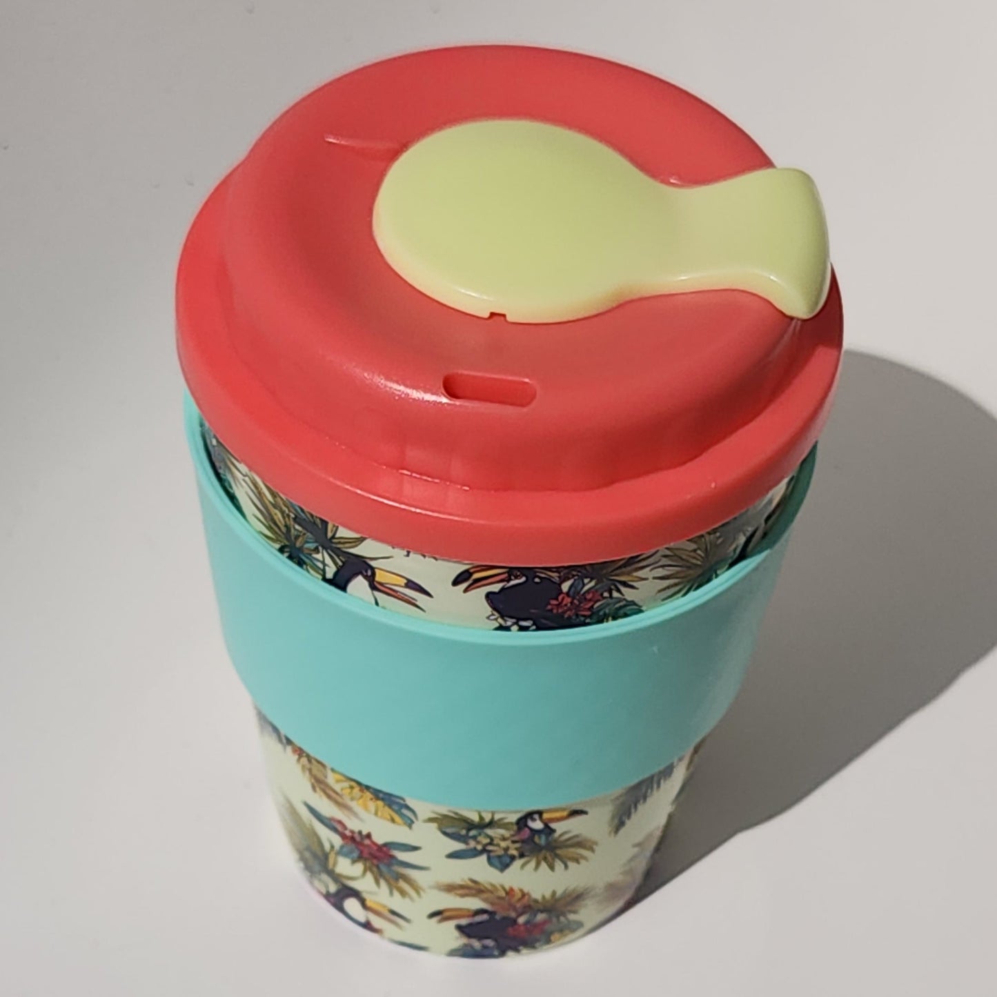 12oz Toucan Coffee Cup & Small Mint Cuff_top
