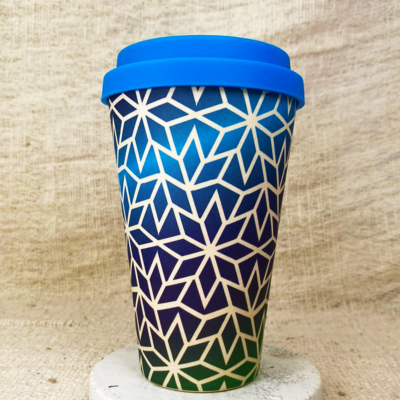14oz Stargate Geometric Bamboo Reusable Cup