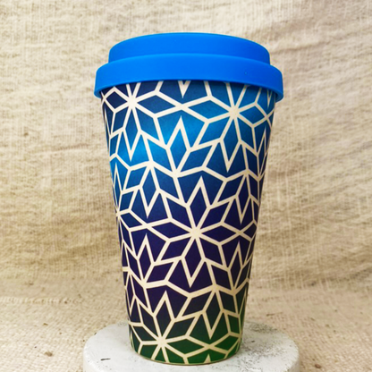 14oz Stargate Geometric Bamboo Reusable Cup