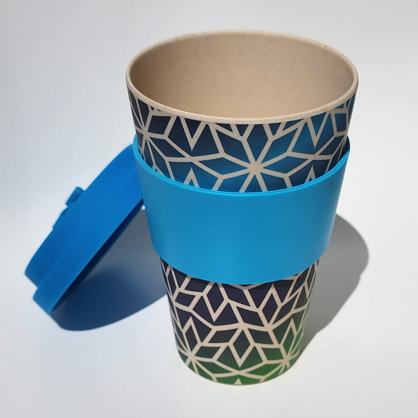 14oz Stargate Geometric Bamboo Reusable Cup_no lid