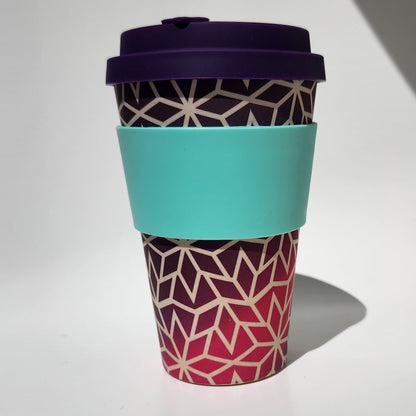14oz Stargrape Bamboo Reusable Cup_side