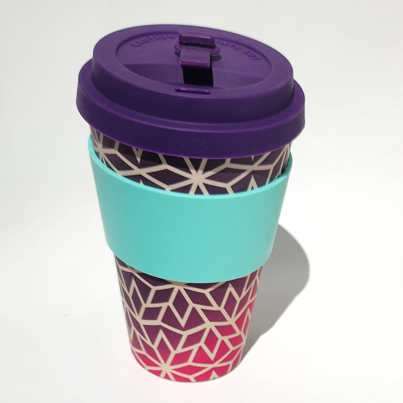 14oz Stargrape Bamboo Reusable Cup_top angle