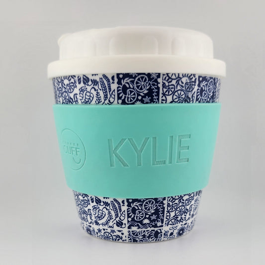 8oz Blue Mosaic Coffee Cup - Mint