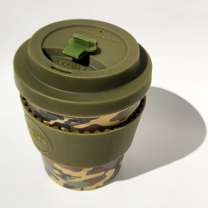 8oz Camouflage Bamboo Reusable Cup_top angle
