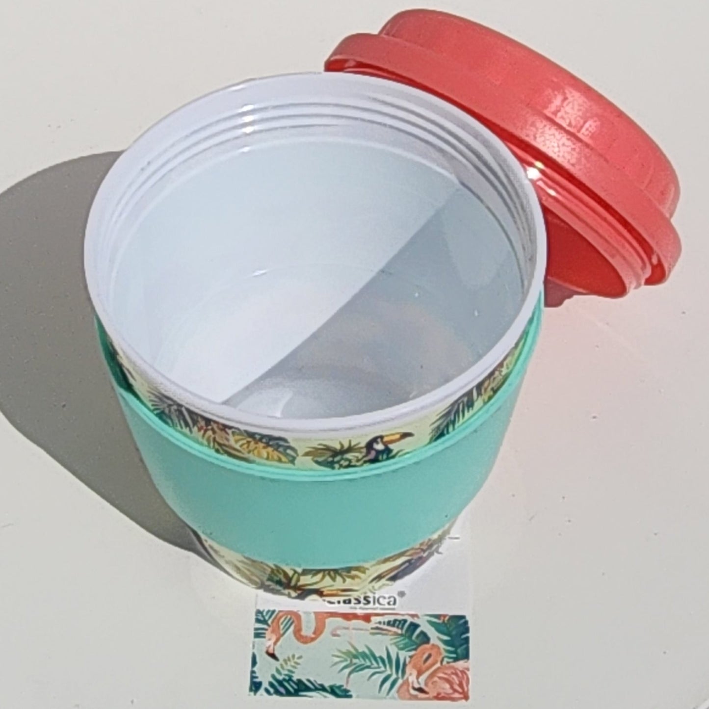 8oz Toucan Coffee Cup & Small Mint Cuff_no lid