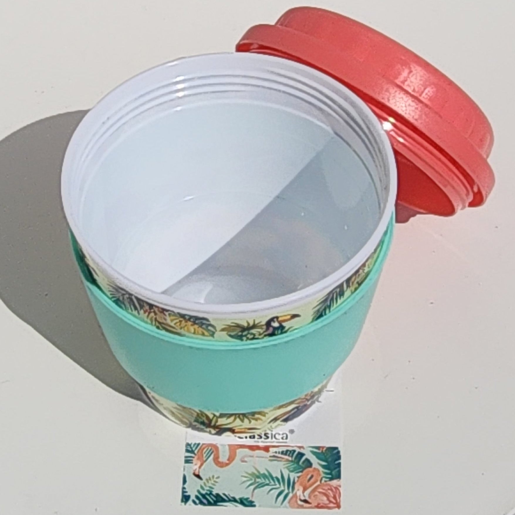 8oz Toucan Coffee Cup & Small Mint Cuff_no lid