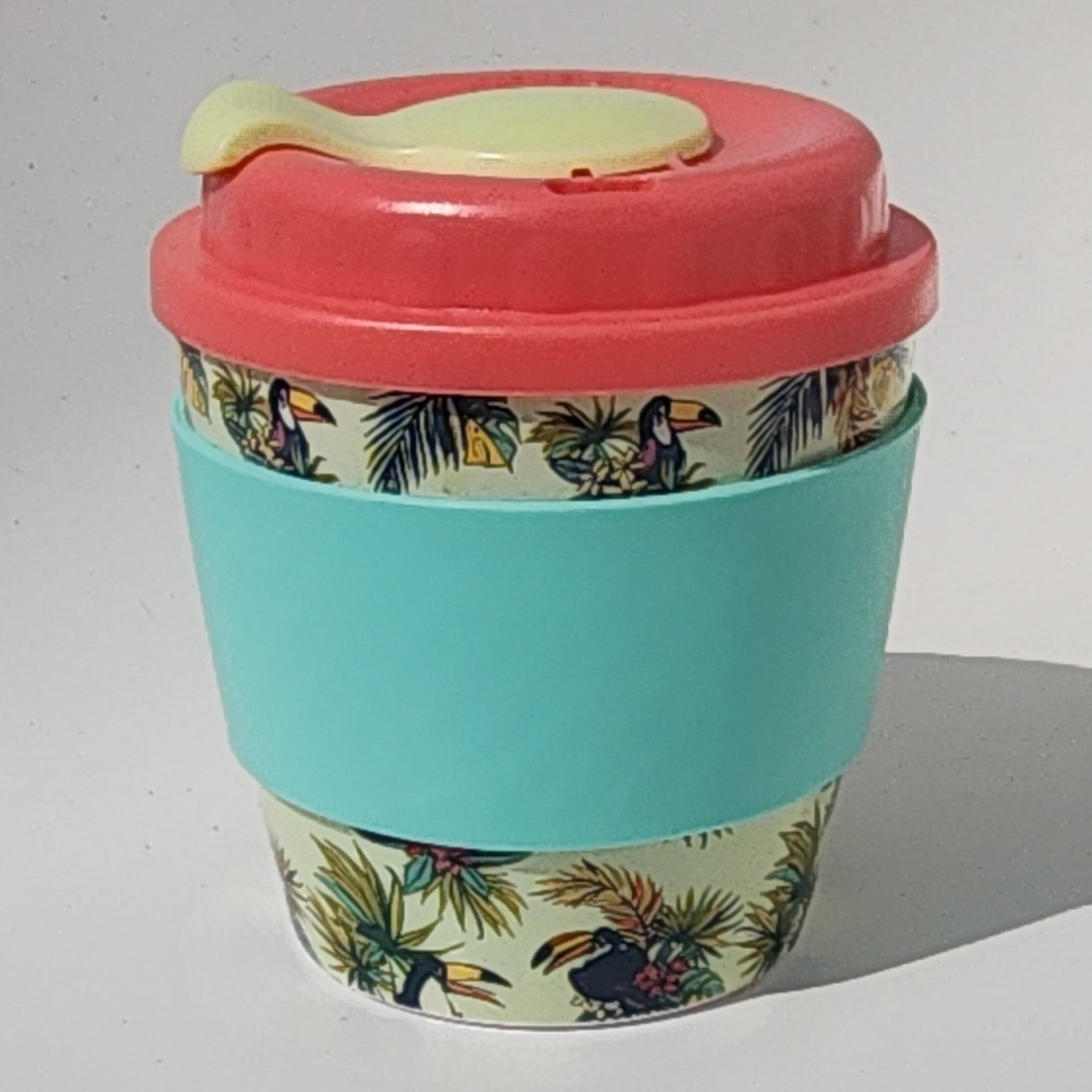 8oz Toucan Coffee Cup & Small Mint Cuff_top angle