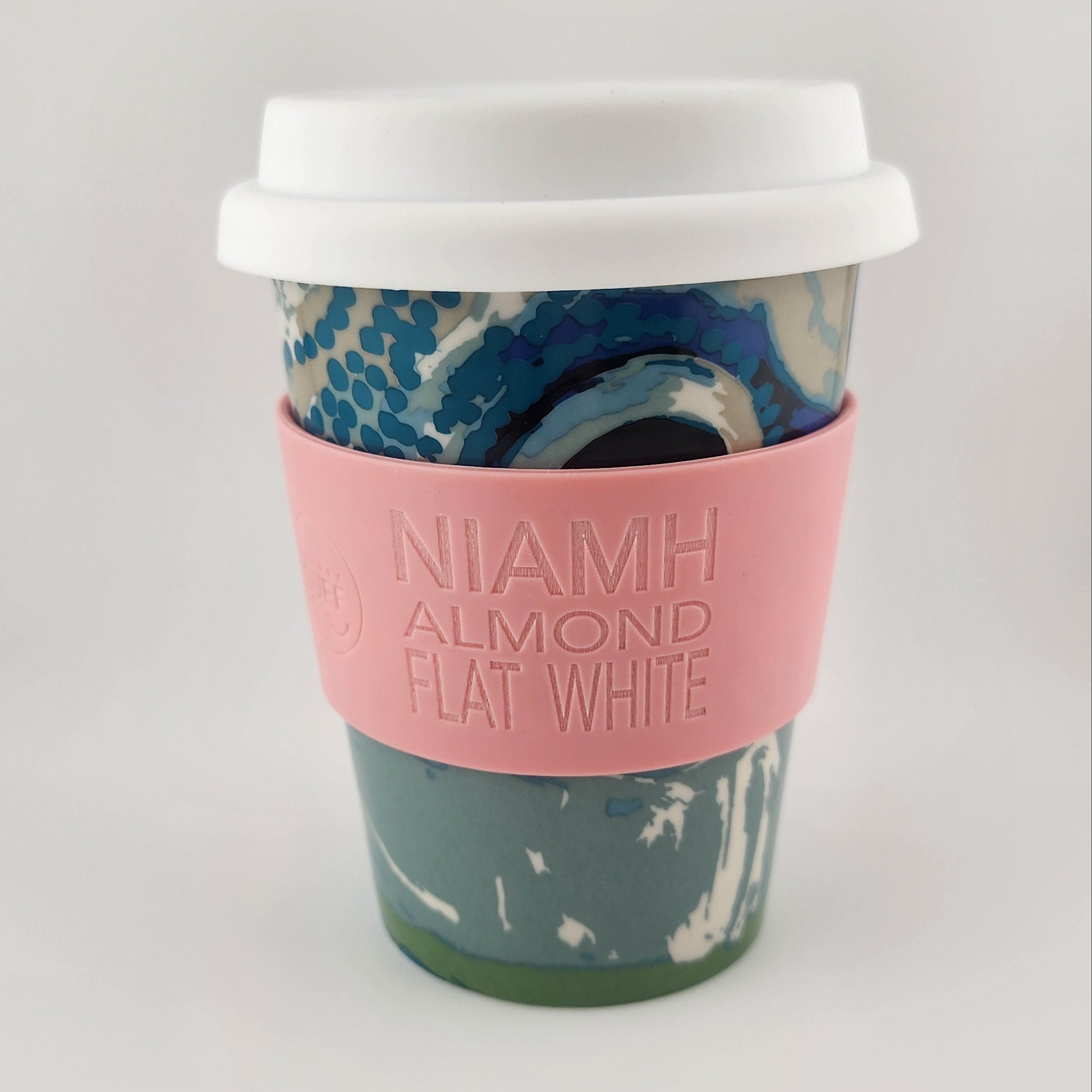 Ceramic Travel Mug - May Wokka Chapman - Peachy Pink