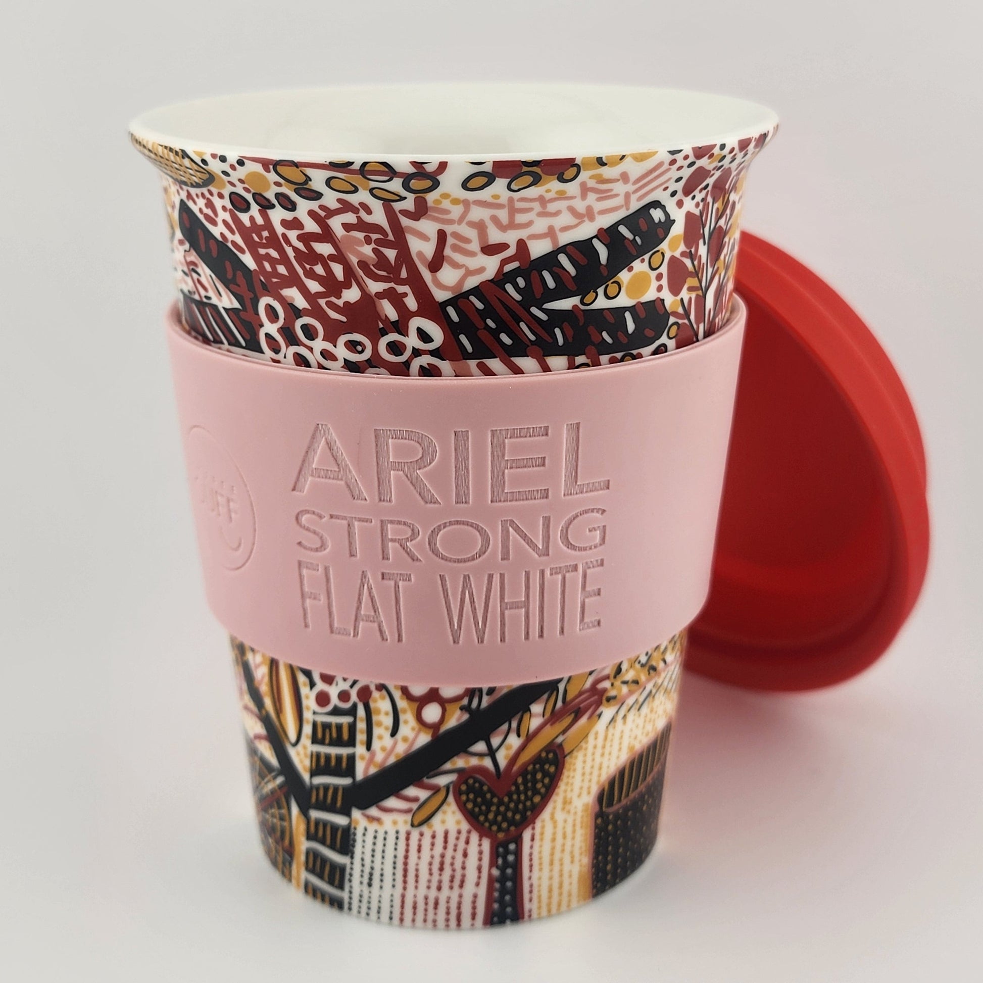Ceramic Travel Mug Mary Moreen - Dusty Pink1