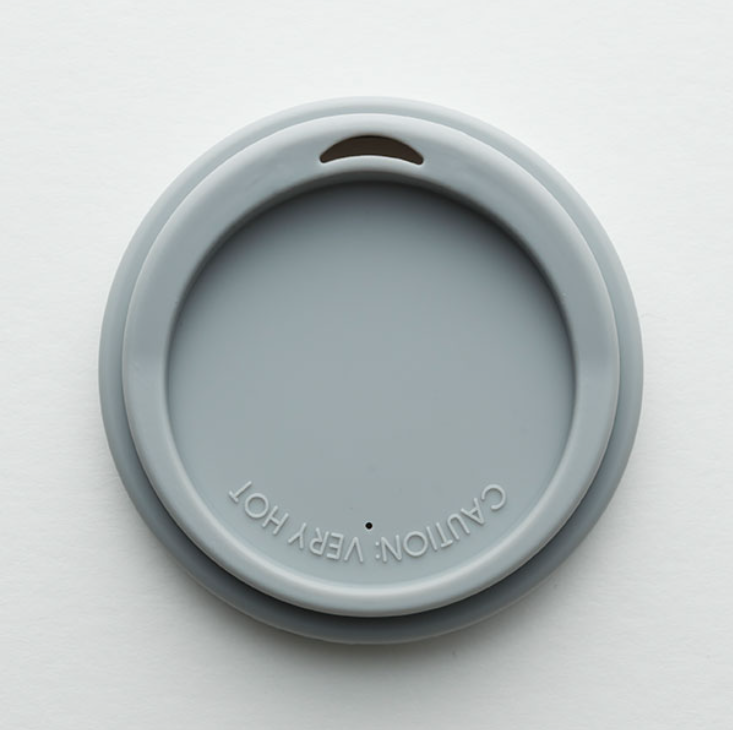 ClayCups_Light_Grey_Lid for personalised keep cup
