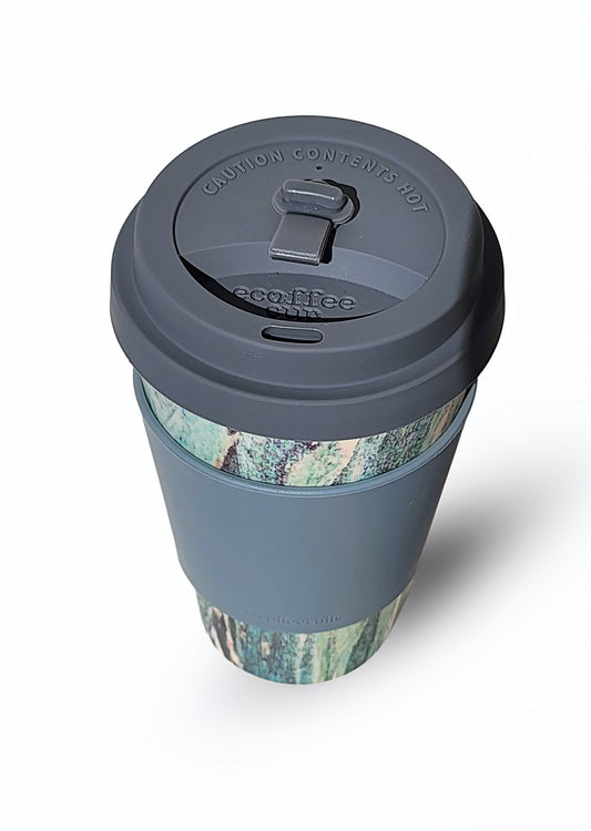 Marmo Verde Bamboo Large 14oz Cup with Grey Personalised Cuff