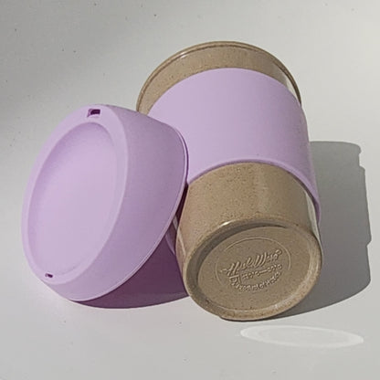 Rice_Husk_reusable_beige_coffee_cup_with_large_lavender_cuff_colour_base