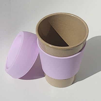 Rice_Husk_reusable_beige_coffee_cup_with_large_lavender_cuff_colour_inside