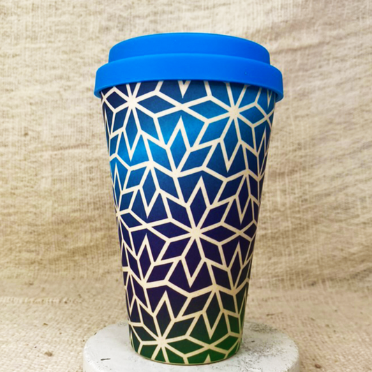 Stargrape Large Bamboo Cup and Custom Cuff in Blue