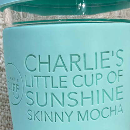 charlies_cup_of_sunshine_green keep cup for kids birthday and guest gift