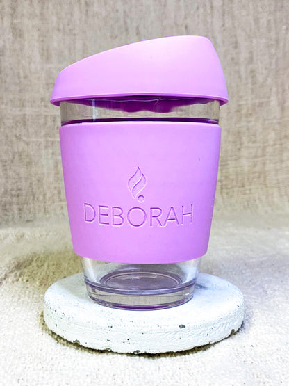 deborah purple branded keep cups with names australia