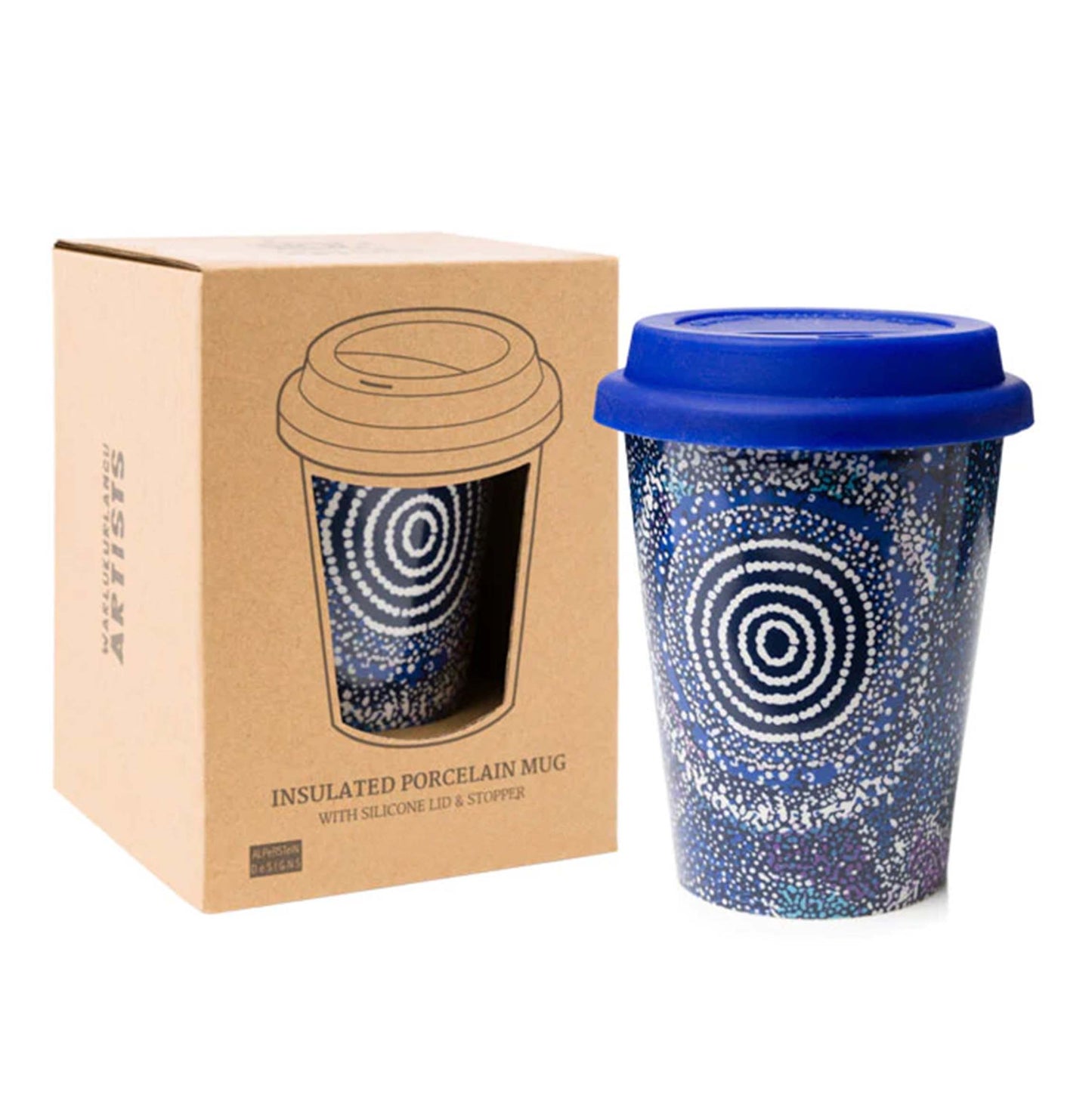 Aboriginal design Alma Granites reusable coffee cup