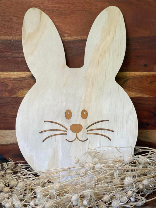 Easter bunny wooden placemat, sign or hanging decoration