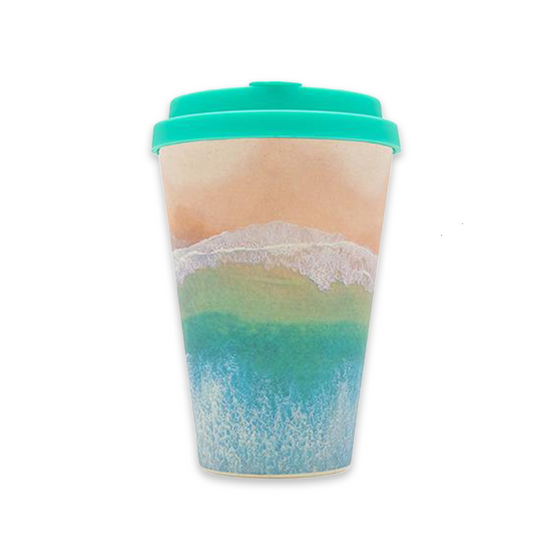 Porthcurno Surfers Against Sewage Bamboo Cup with Named Cuff