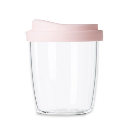 Pink SoL Glass 12oz Reusable Cup and Personalised Cuff Package