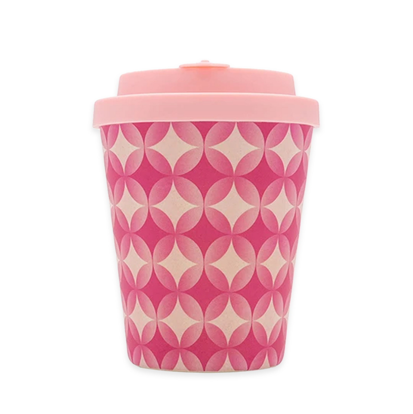 Reusable pink bamboo cup with your engraved personal order