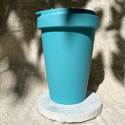 Extra Large Reusable Blue Cup and Personalised Sleeve