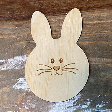 easter bunny handmade wood decoration coaster for a beautiful table setting