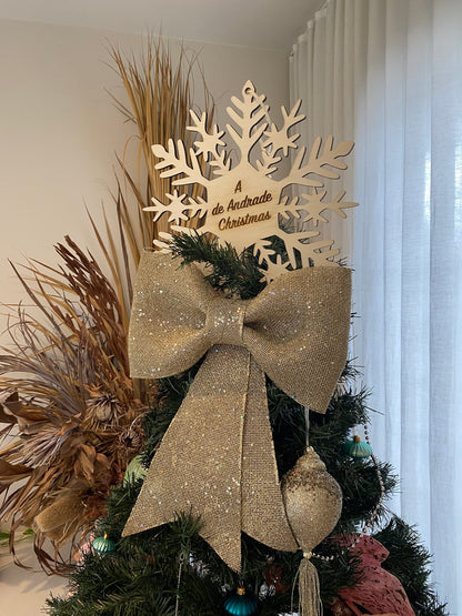 unique personalised christmas wood decoration for family